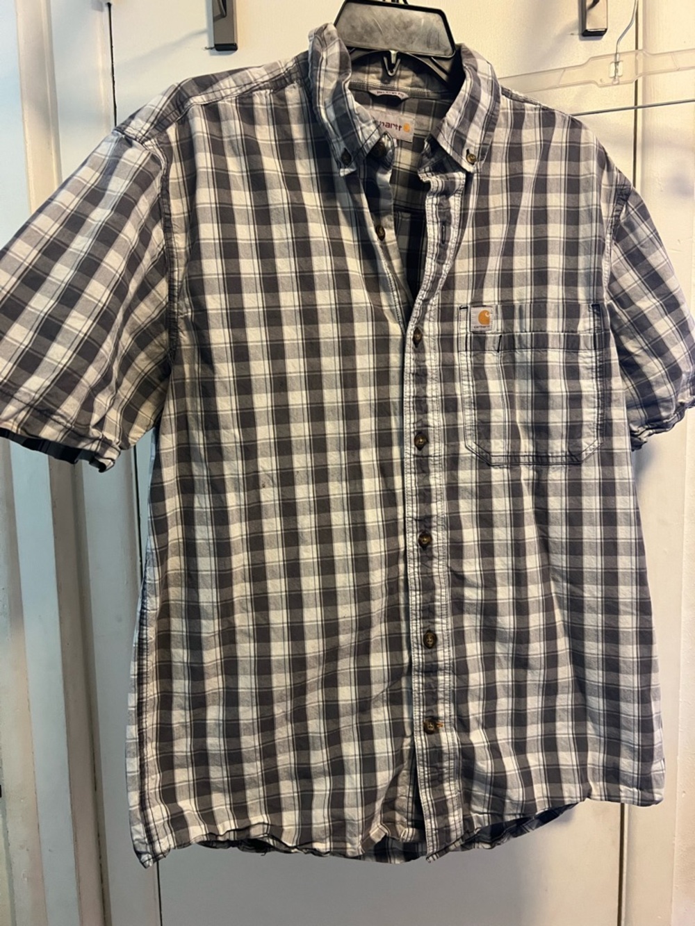 M relaxed fit collared shirt sleeved Carhartt button up